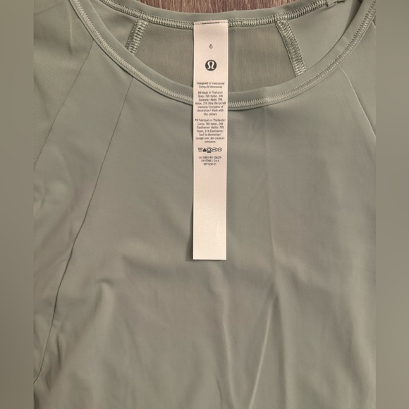 New with tags Lululemon sculpt cropped tank, size 6, green. Light green. PLMC. - Picture 2 of 10
